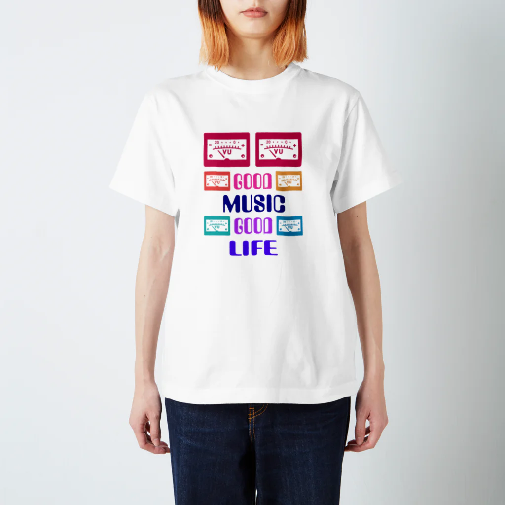 ＯＫダイレクト　powered by SUZURIのGOOD MUSIC GOOD LIFE スタンダードTシャツ