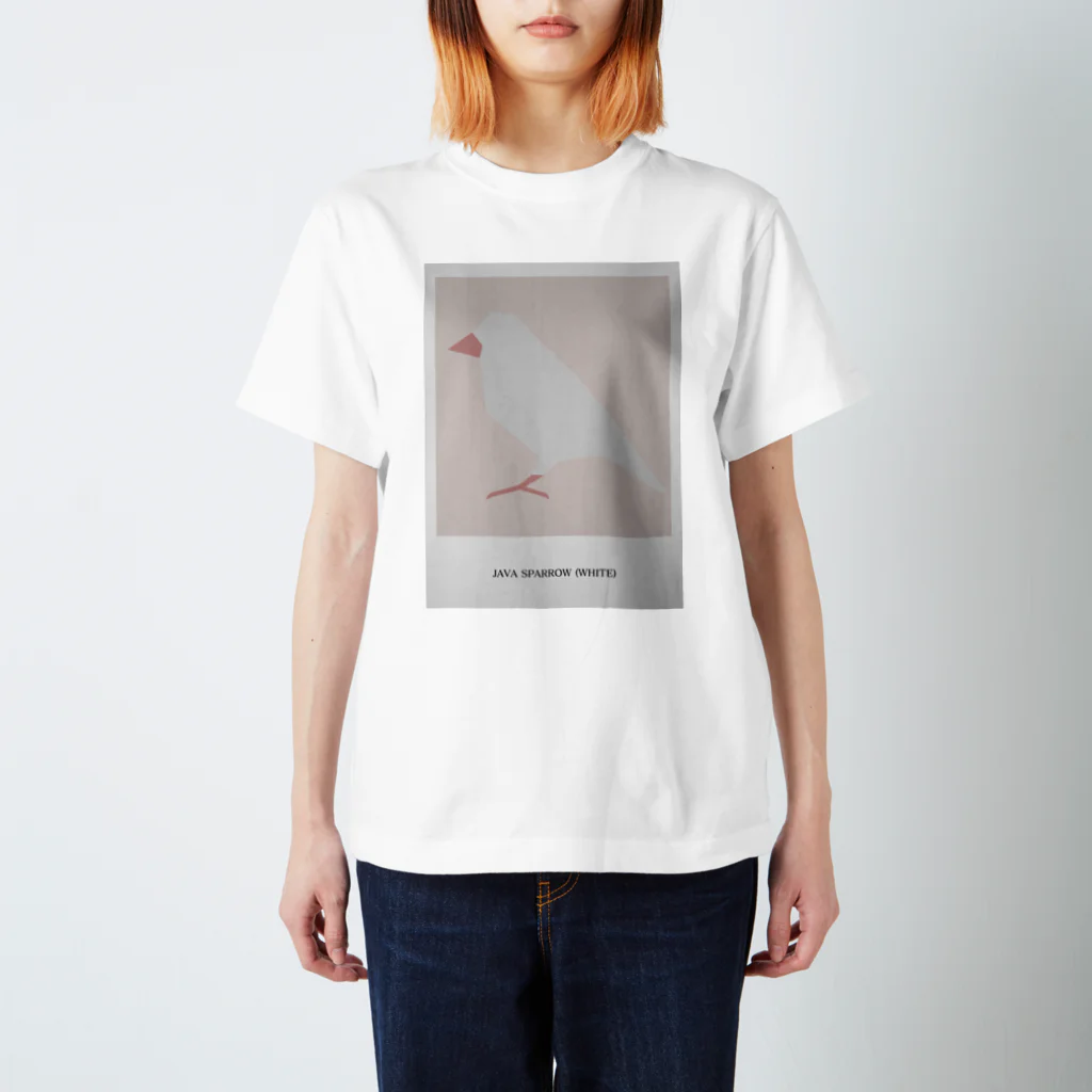 文鳥の背中のJAVA SPARROW (WHITE) Regular Fit T-Shirt