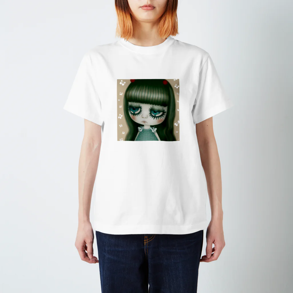 GirlyPopのふきげんな女の子 スタンダードTシャツ