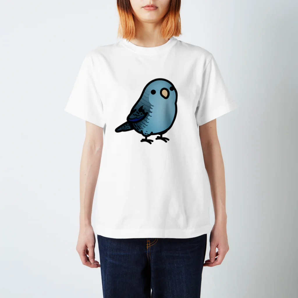 Cody the LovebirdのChubby Bird サザナミインコ　ブルー Regular Fit T-Shirt