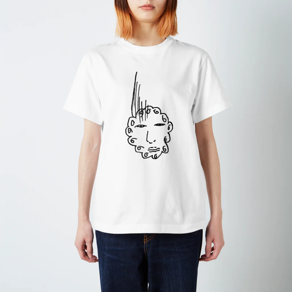 CONTE. suzuri店のT01-Ear human being-BL Regular Fit T-Shirt