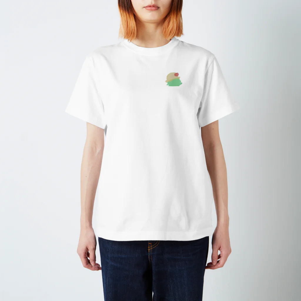 もぐもぐかんぱにー。のきらきらしゅわわなクリームソーダ Regular Fit T-Shirt