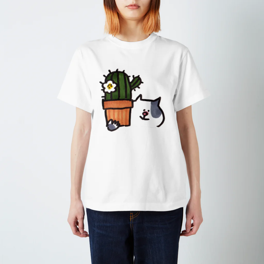 ゆきんこのサボテンとねこ スタンダードTシャツ