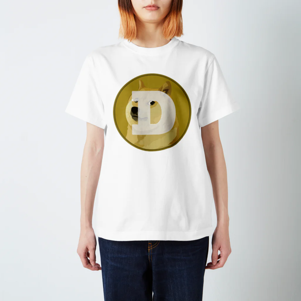 暗号資産と食べ物の仮想通貨　Dogecoin　ドージコイン スタンダードTシャツ