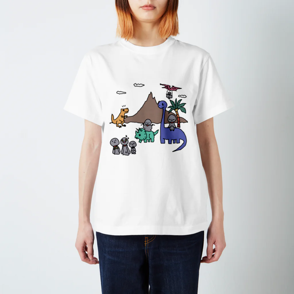 ブッディズムのほーはいさん✖️恐竜 Regular Fit T-Shirt