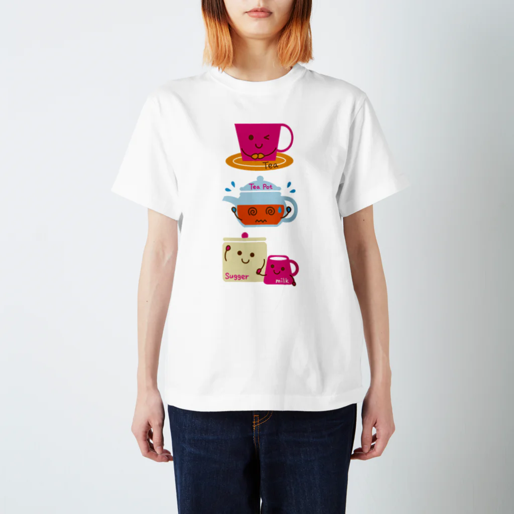 フォーヴァのスイーツタイム－紅茶・ティーポット・シュガー&ミルク－sweets time－スイーツタイム－ スタンダードTシャツ