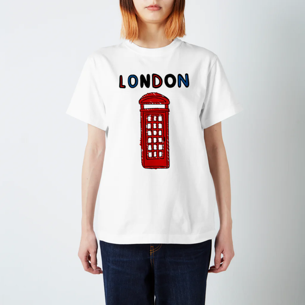 ぽっぷんすたんぷ -POP’N STAMP-のロンドン電話ボックス スタンダードTシャツ
