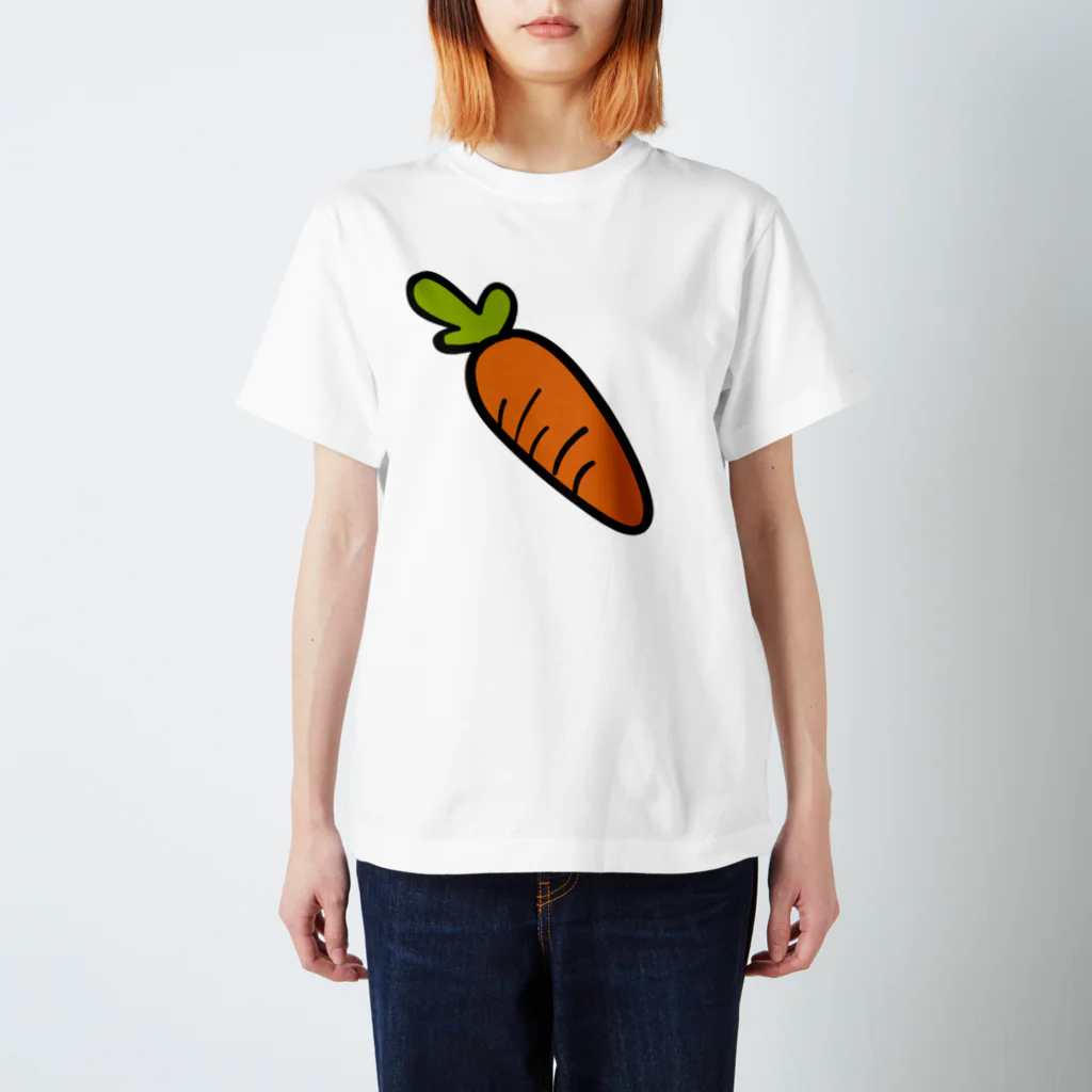 ぽっぷんすたんぷ -POP’N STAMP-のニンジン ---カラフルでポップなフードデザインTシャツ--- Regular Fit T-Shirt