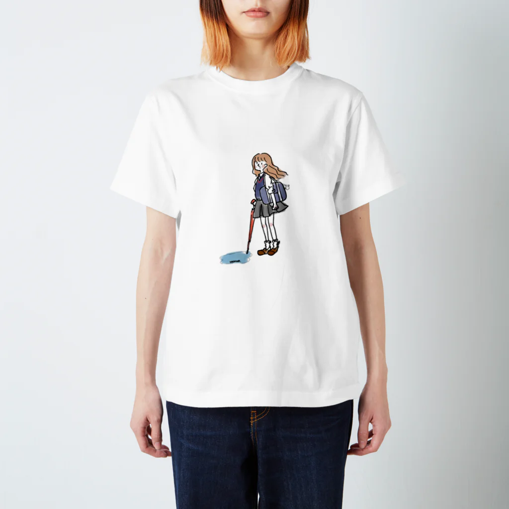 hani0_tkdk_doseiのハニワ顔のあの子（雨上がり編） スタンダードTシャツ