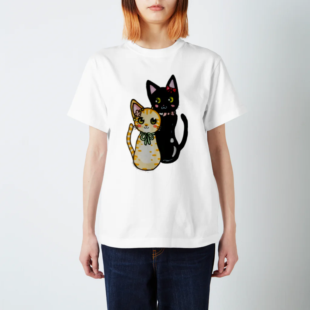 Shitanookoのこけしねこ スタンダードTシャツ