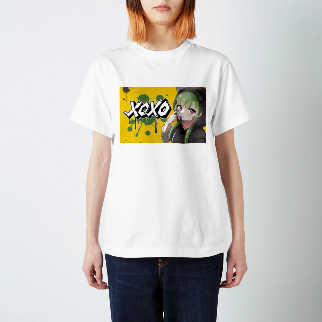 Buddhismの【表イラスト】xoxoシリーズVer.YELLOW Regular Fit T-Shirt