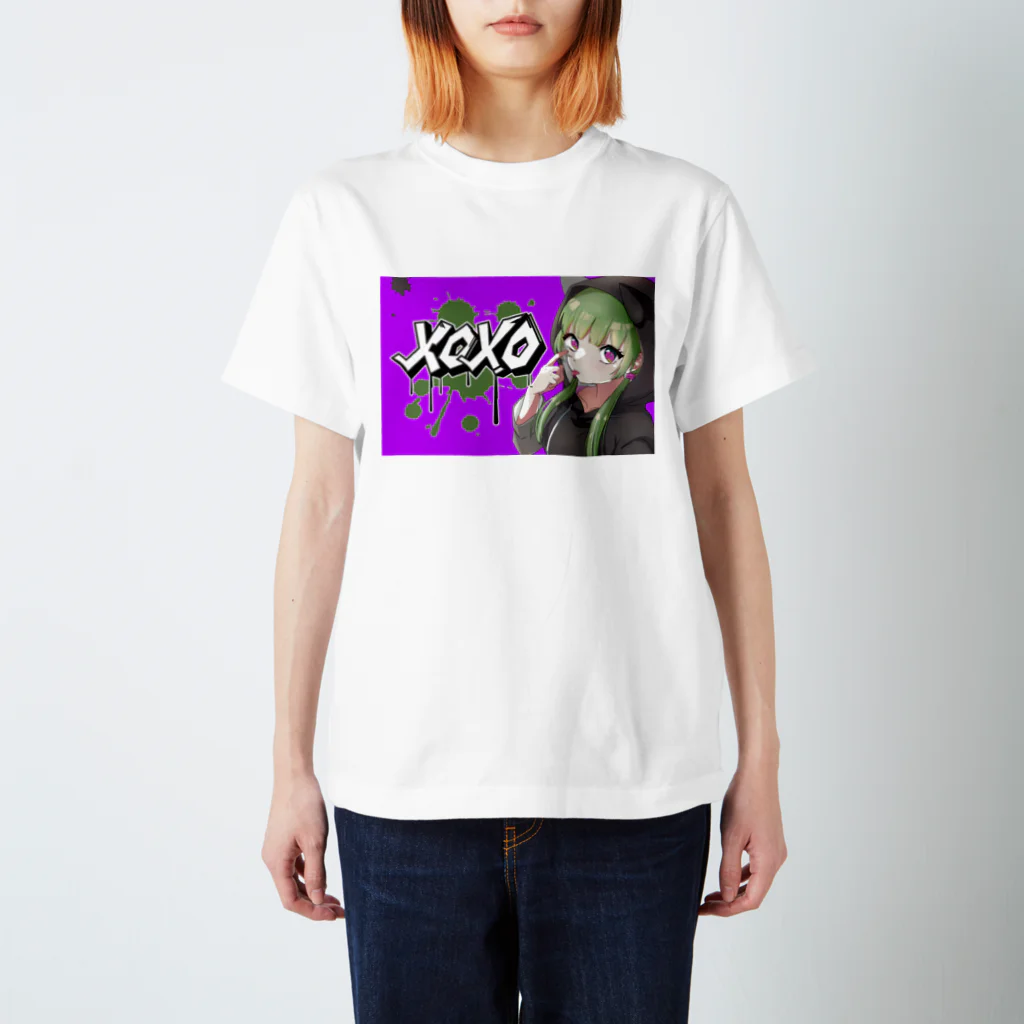 Buddhismの【表イラスト】xoxoシリーズVer.PURPLE スタンダードTシャツ