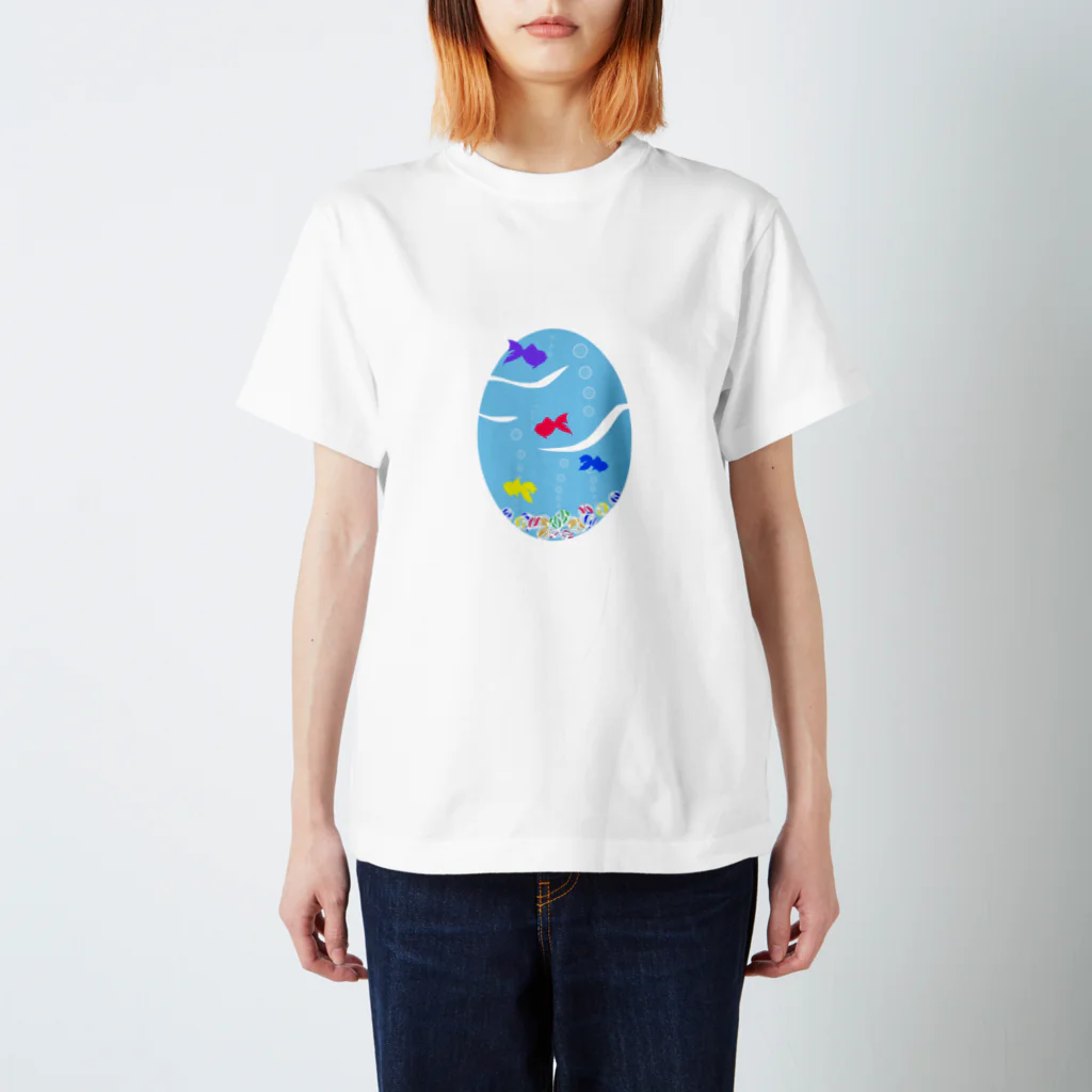 花籠の金魚とビー玉 スタンダードTシャツ