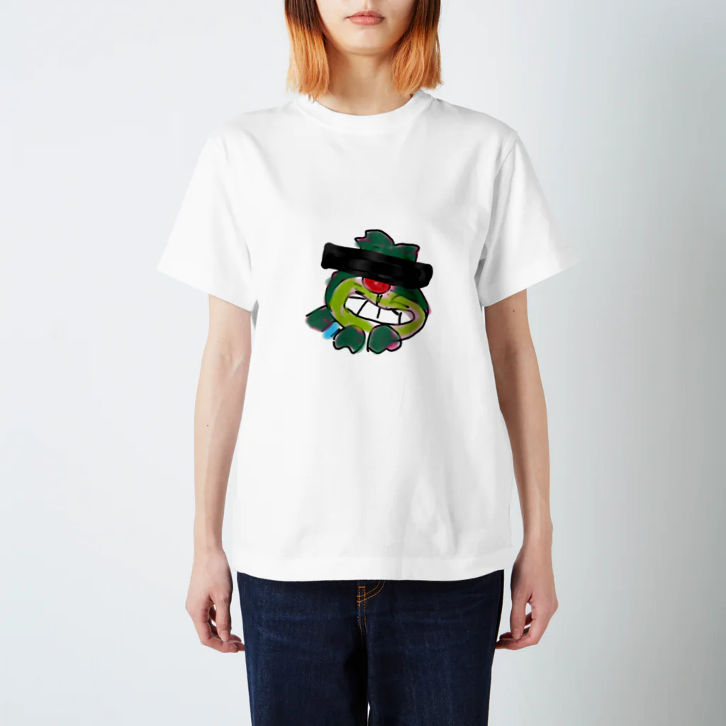 将棋初心者弾く将W (りゅんりゅん)のグリーンアイテム スタンダードTシャツ