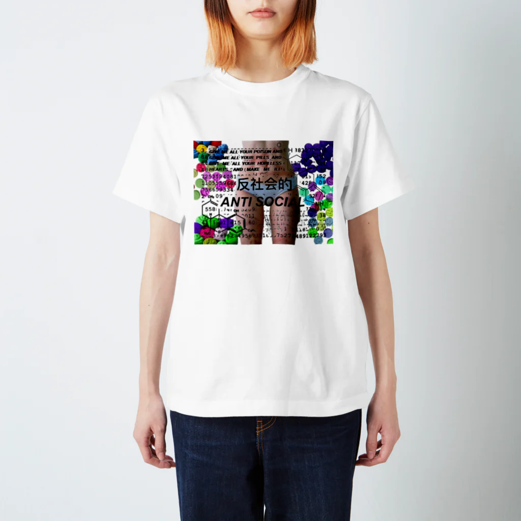 PSYCHEDELIC ART Y&Aの反社会 スタンダードTシャツ