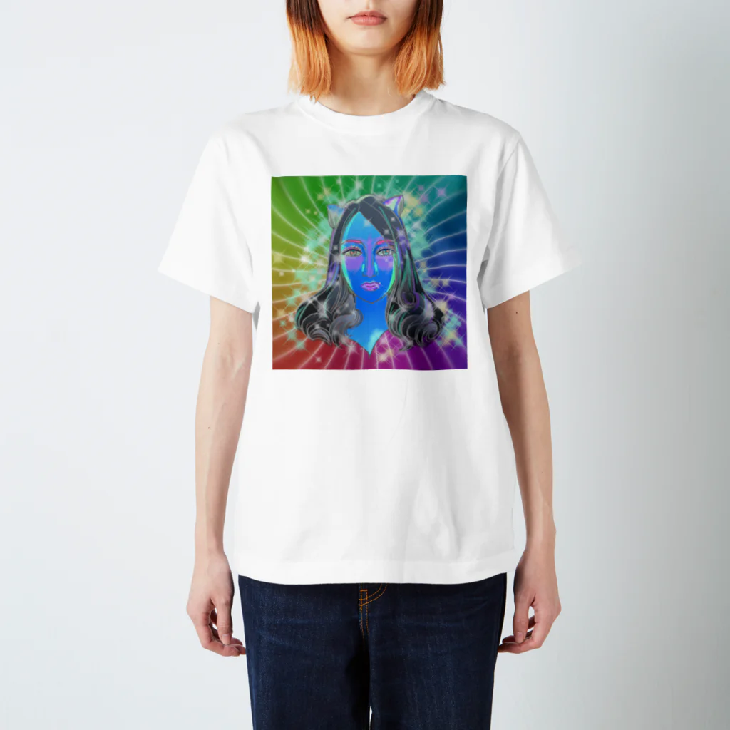 PALM⇔MERMAID officialのMika Kitten Trance Open eyes Regular Fit T-Shirt