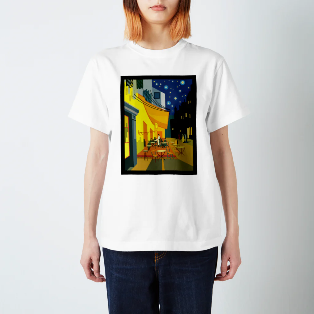 aQ-studioのゴッホの絵Tシャツ Regular Fit T-Shirt