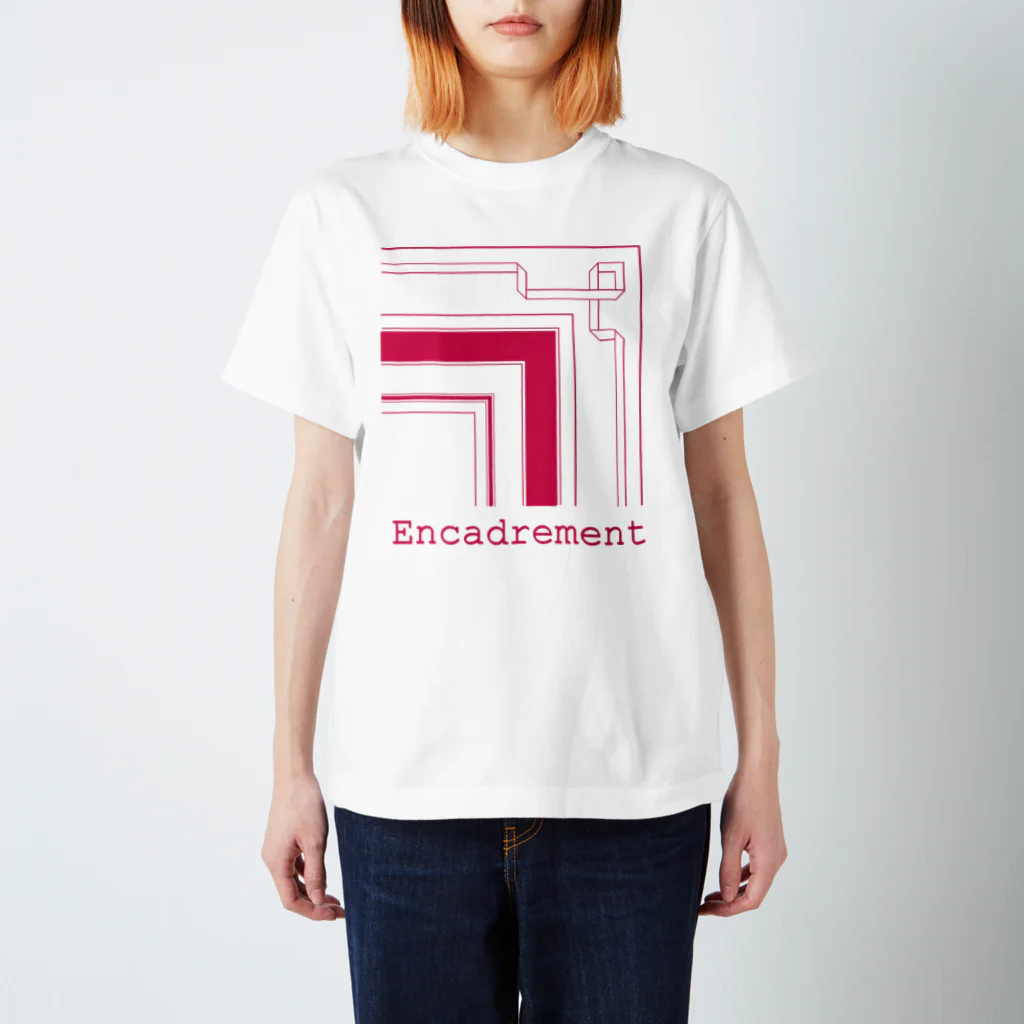 クロネコチャコとフランス額装のショップのEncadrementRose Regular Fit T-Shirt