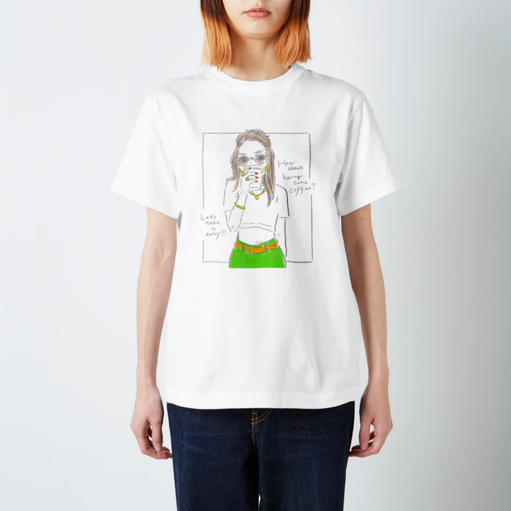 ayutopiaのcoffee girl  スタンダードTシャツ