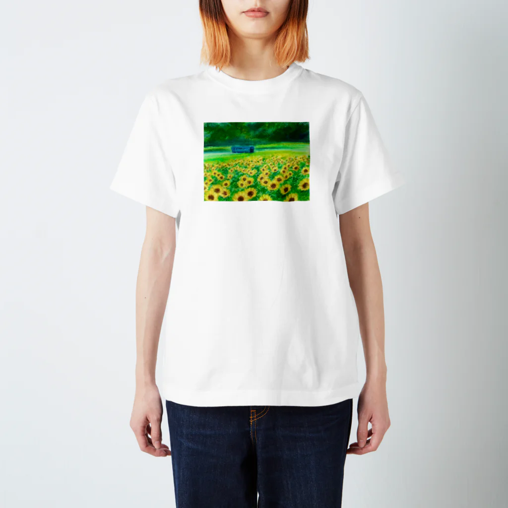 アートコミュニティー笑顔の花のひまわり Regular Fit T-Shirt