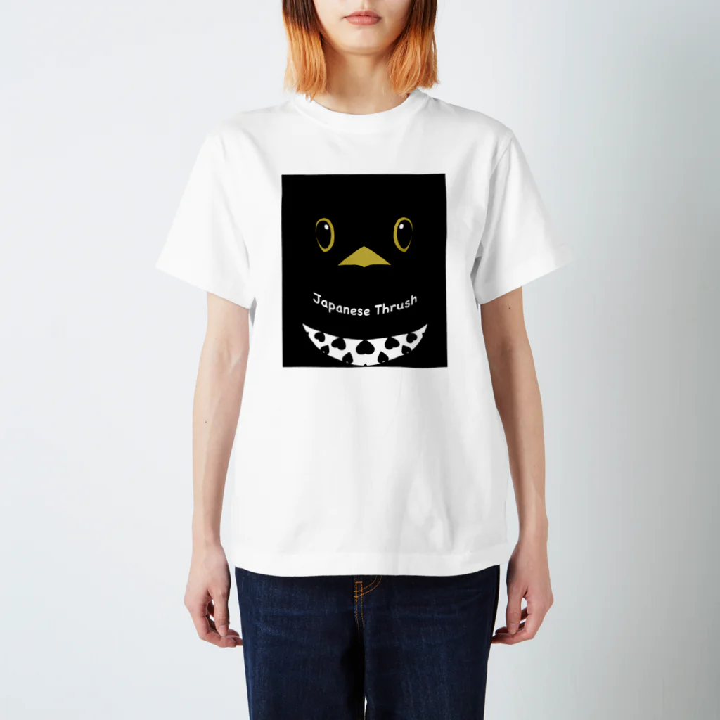 motif工房のクロツグミくん スタンダードTシャツ