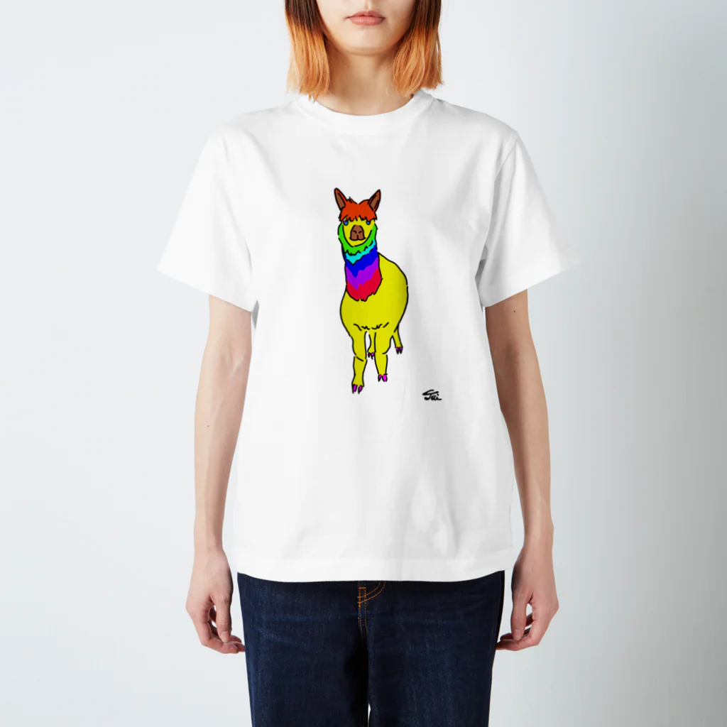 Sunny Heart　野生動物保護 wildlife carerのMETAPOP PACAPACA - yellow スタンダードTシャツ