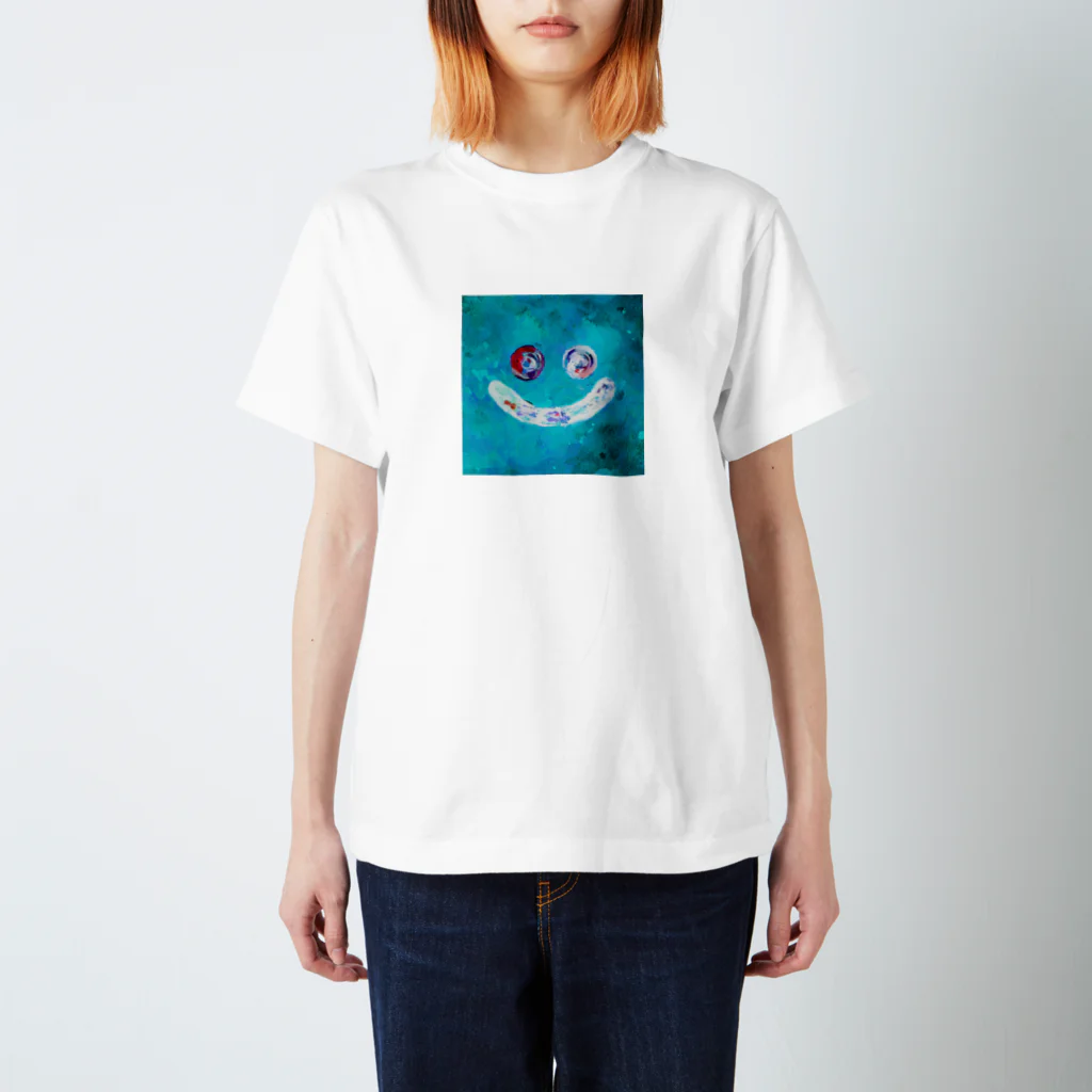 わんぱくサイコパスのsmileくんブルー Regular Fit T-Shirt