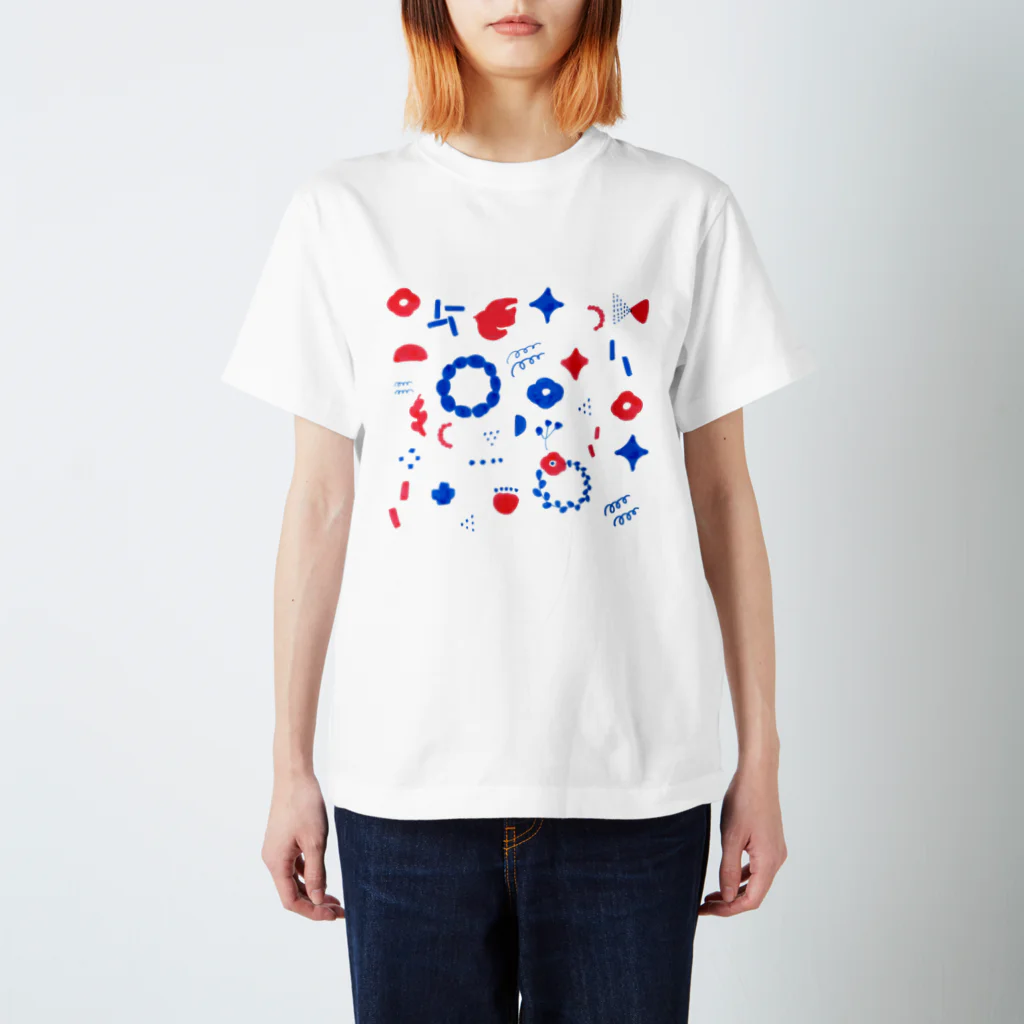 kurogoma.の赤と青 Regular Fit T-Shirt