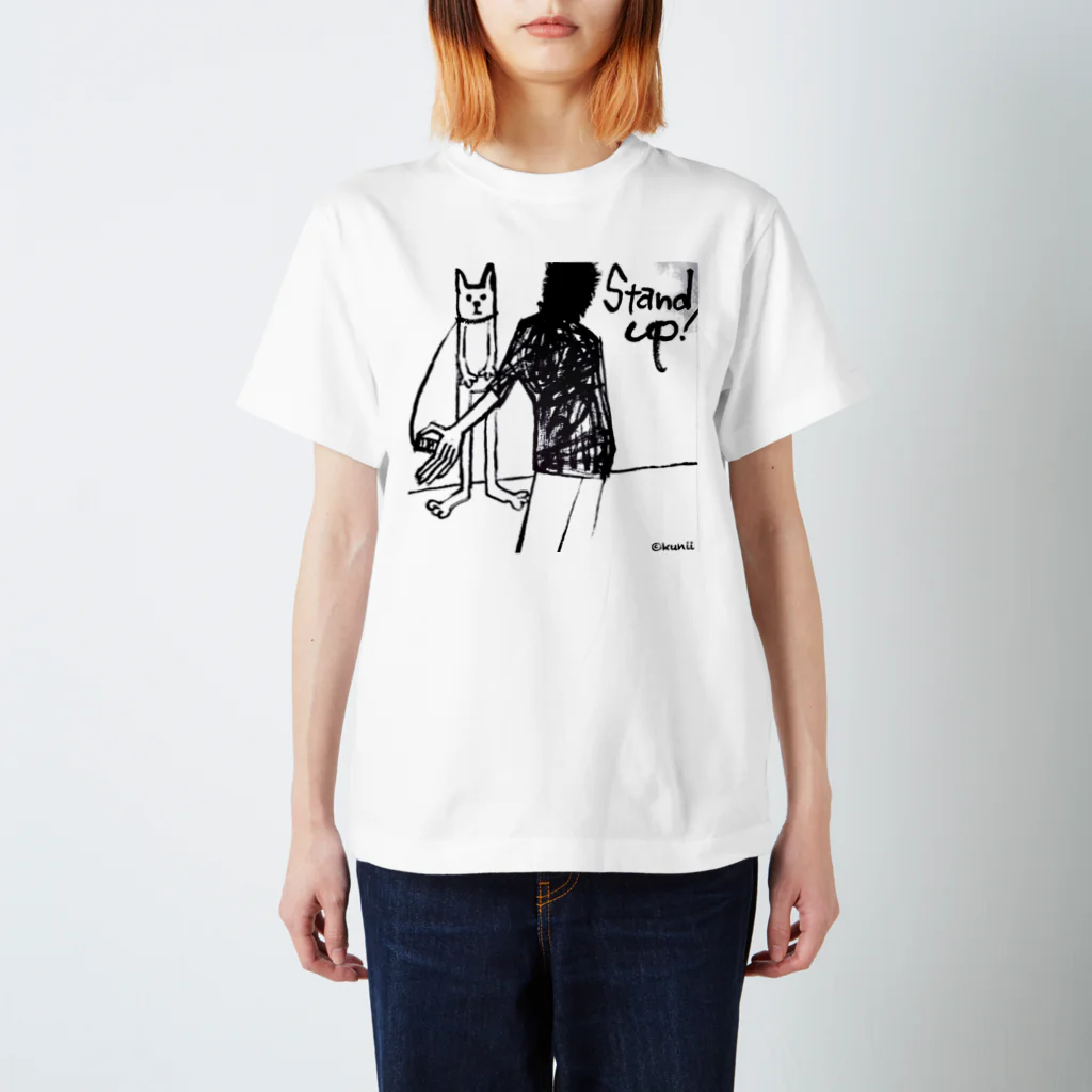 PUNK TV ART SHOPのstand up Regular Fit T-Shirt