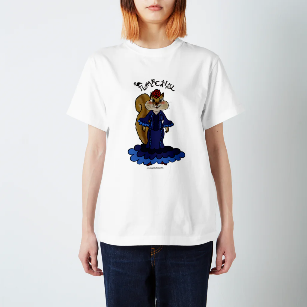 YUQUICO URACAWA(うらかわゆきこ)のFLAMENCANIMAL(リス) Regular Fit T-Shirt