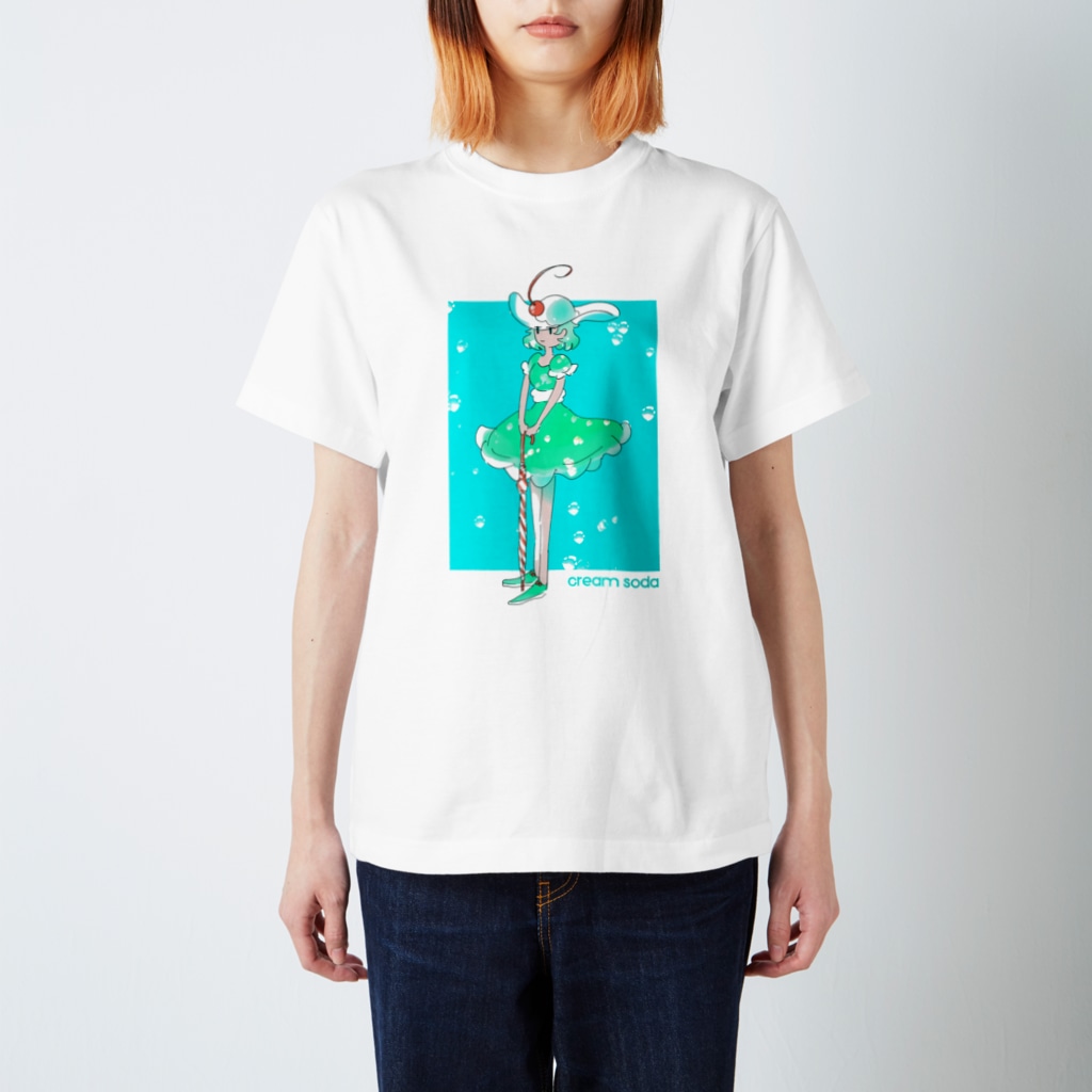 ねぎとろ本店のしゅわしゅわクリームソーダ Regular Fit T-Shirt