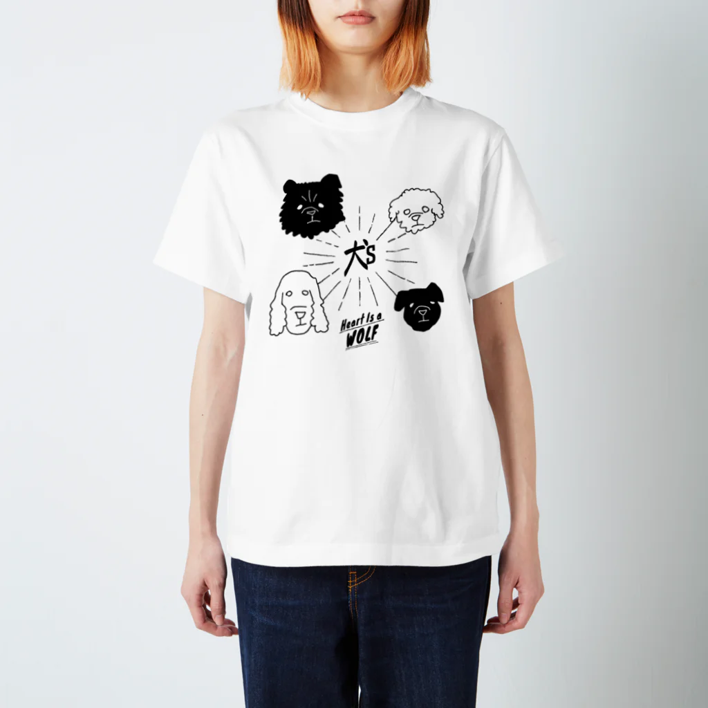 LONESOME TYPE ススの犬ズ (心はオオカミ) Paint It Black スタンダードTシャツ