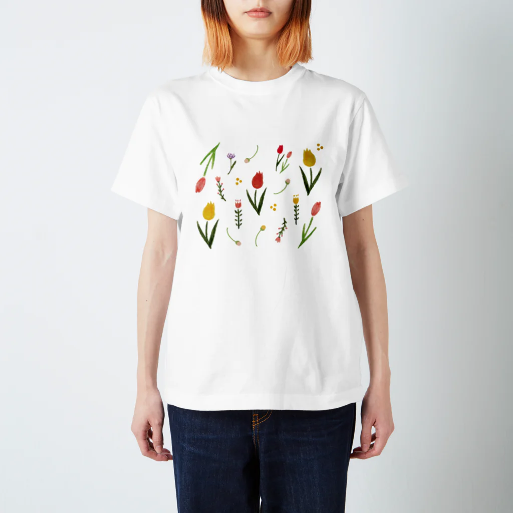ameame1717のふんわり花柄 大 티셔츠