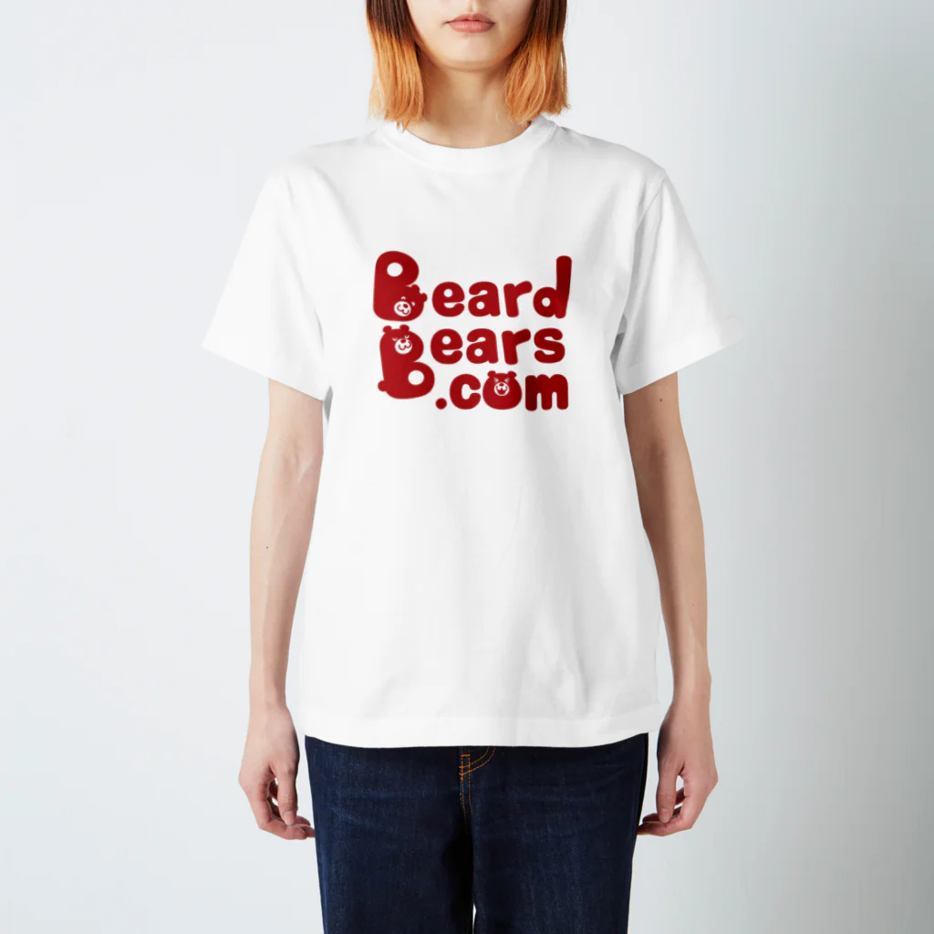 BeardBears.comのbeardBears.com（あか） スタンダードTシャツ