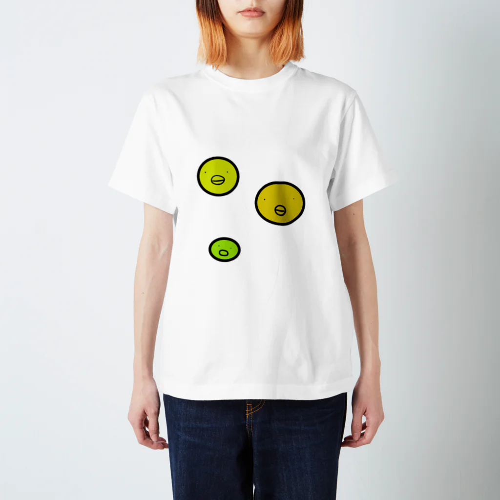 れを。のひよことえだまめ スタンダードTシャツ