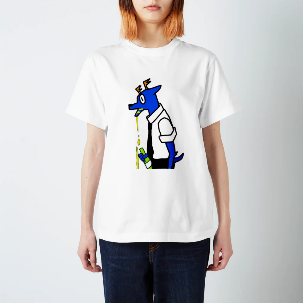 sasizumesabakannのマーライオン会社員 スタンダードTシャツ