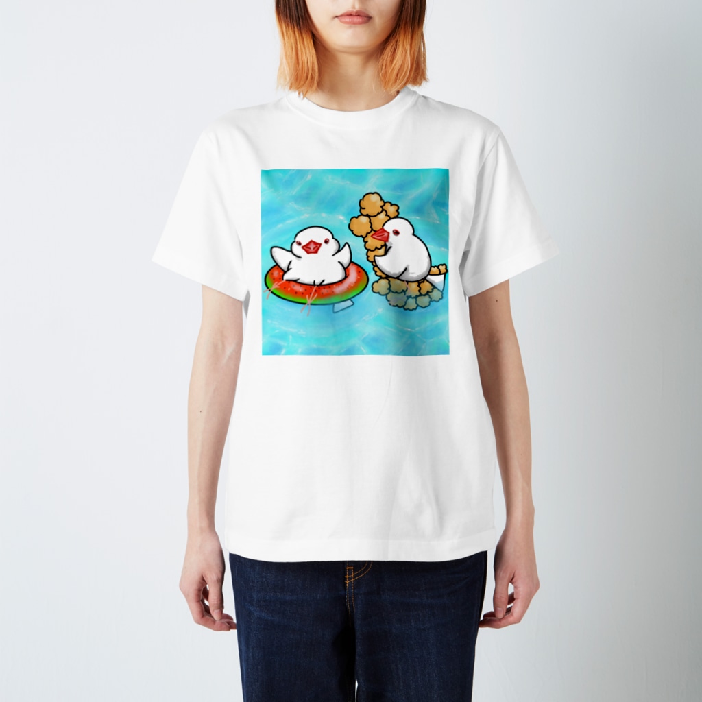 Lily bird（リリーバード）のぷかぷか水遊び文鳥ず Regular Fit T-Shirt