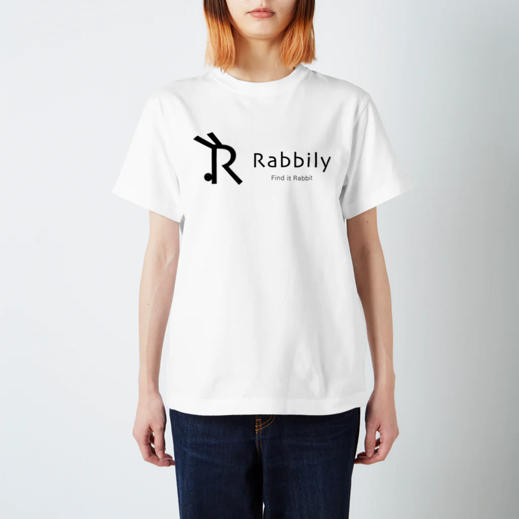 mukomaruのRabbily　Rogo+２ スタンダードTシャツ