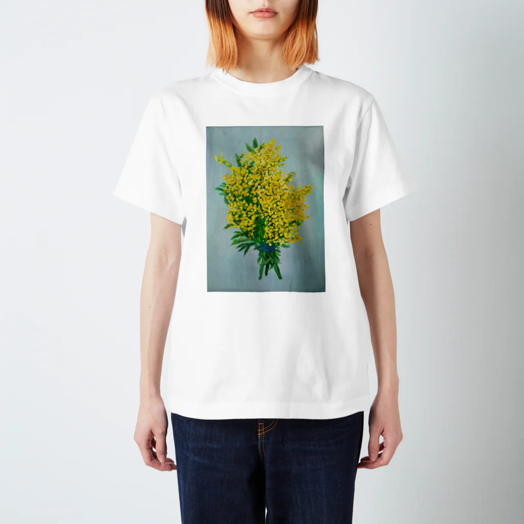 tomorebiのミモザの花束 スタンダードTシャツ