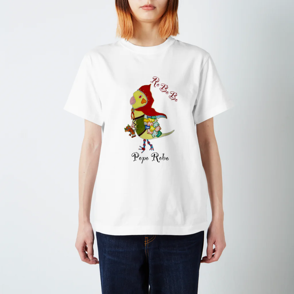 ねこぜや のROBOBO オカメインコ「ポポロボ」 Regular Fit T-Shirt