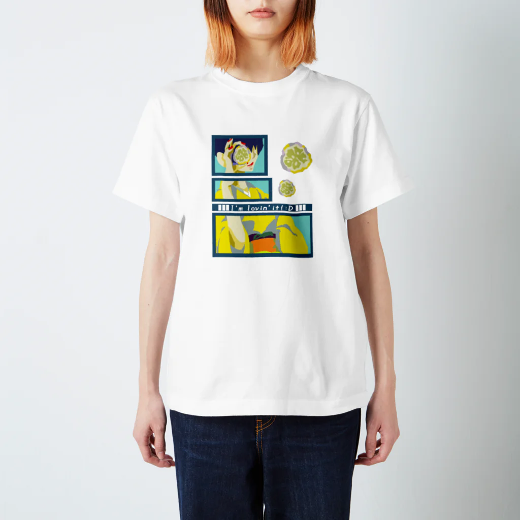 GOODS SHOP【そぞろな小窓】 SUZURI店の【I'm lovin' it! :D -yuzu-】 スタンダードTシャツ