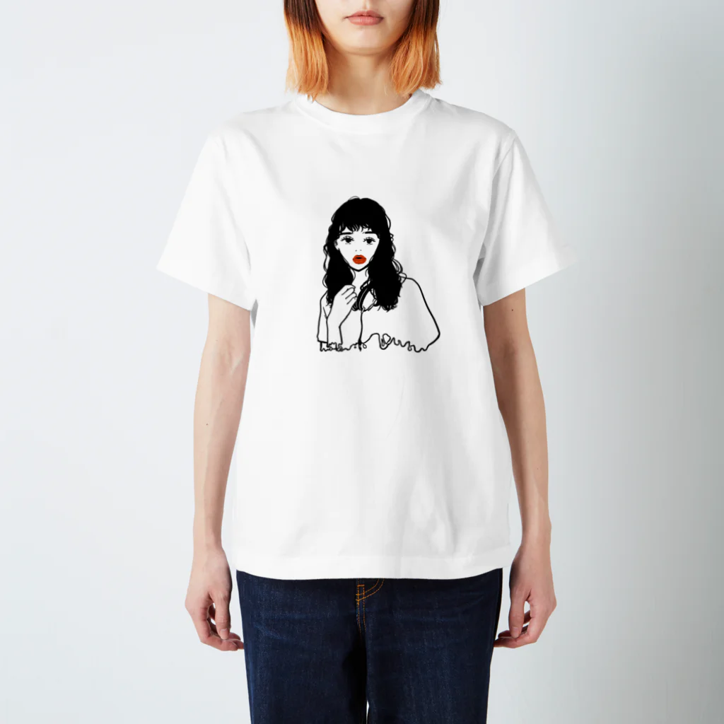 chr＊シンプルイラストのパーマノオンナノコ スタンダードTシャツ