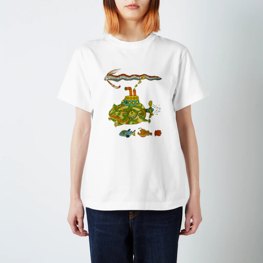 さちこの生物雑貨のモッチ潜水艦 スタンダードTシャツ