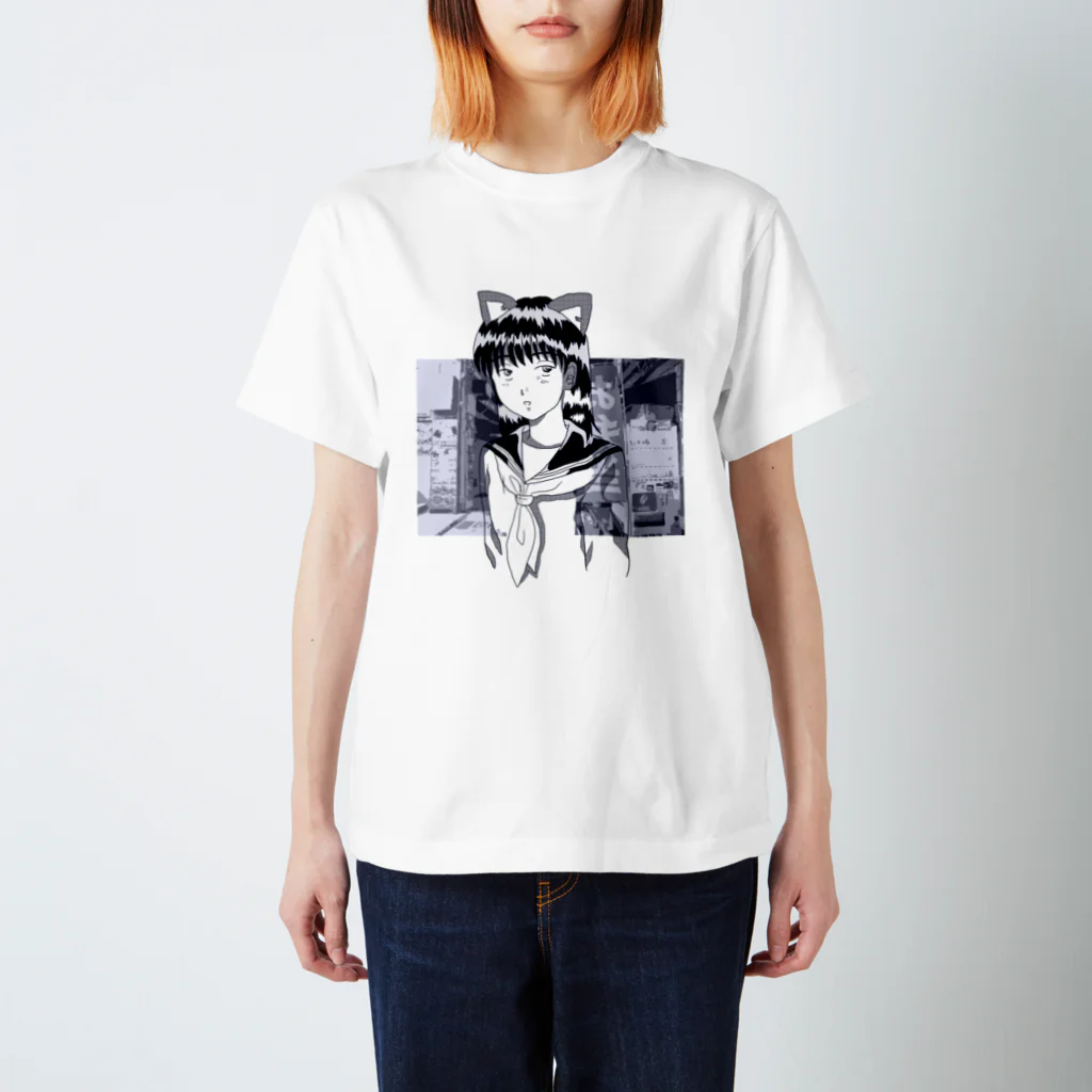 お茶の間デジタルKIDSの猫娘・壱 Regular Fit T-Shirt