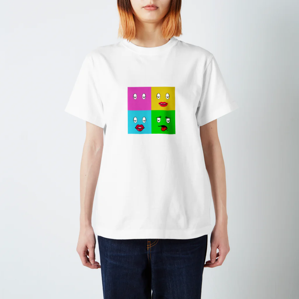 Lazy Faces Clubのサンプル（片面のみ） スタンダードTシャツ