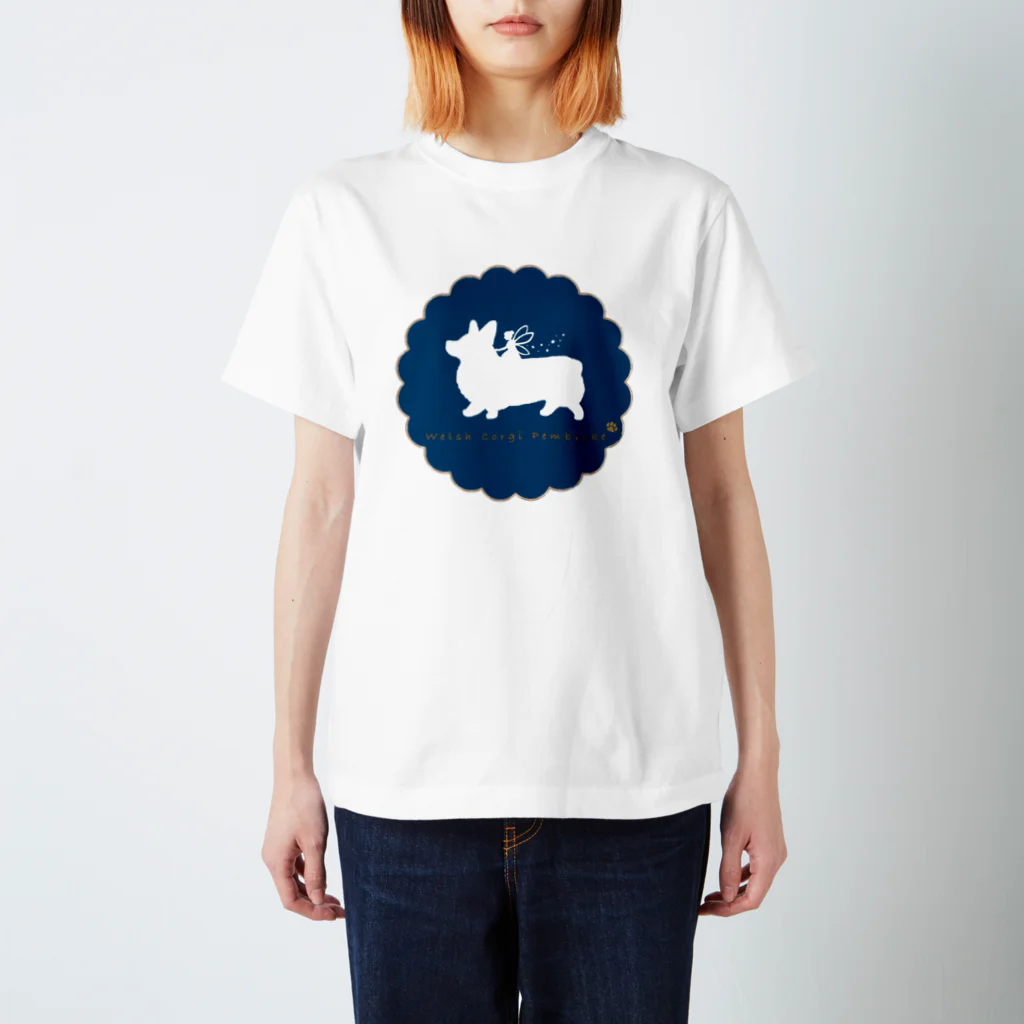  コーギー　REO.REO★のコーギーと妖精の真夜中のお散歩 Regular Fit T-Shirt