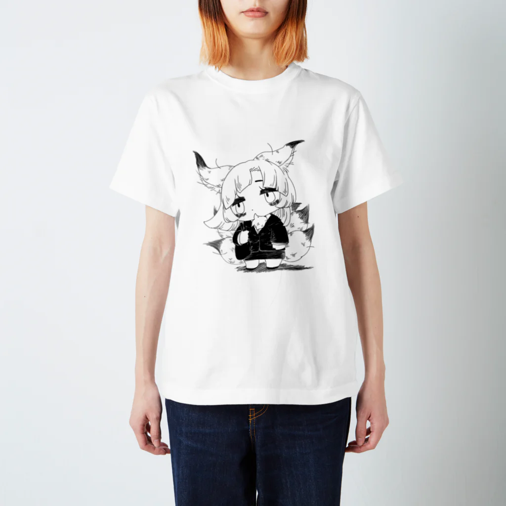 ユマニテンの過労きつねちゃん スタンダードTシャツ