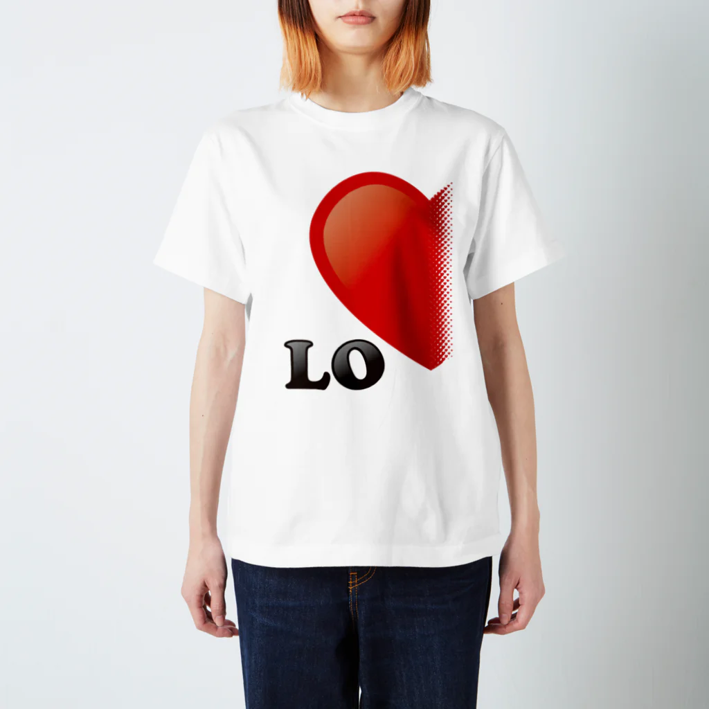 モルTの【suzuri店限定】光沢風でドットが♥　ラブラブ　LO　ペアルック  スタンダードTシャツ
