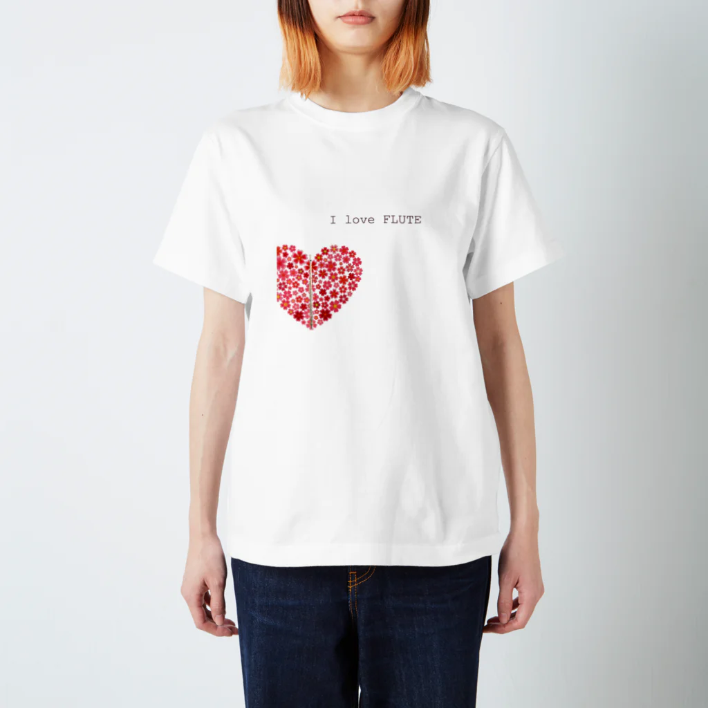 Momo SakuraのI love FLUTE　フルートTシャツ Regular Fit T-Shirt