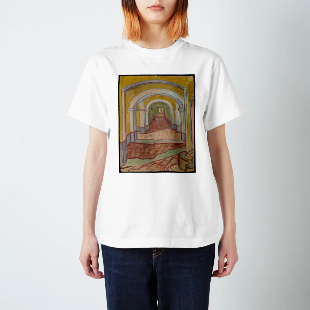 kaigaのゴッホ / Corridor in the Asylum / Vincent van Gogh / 1889 Regular Fit T-Shirt